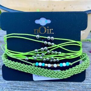 Noir Green Beaded Wrap Bracelet. NWOT!